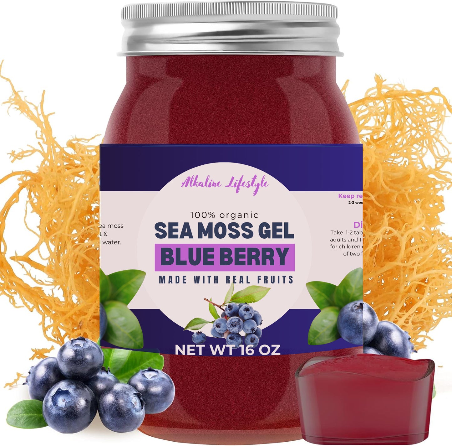 Sea Moss Gel Blue Berry Flavor